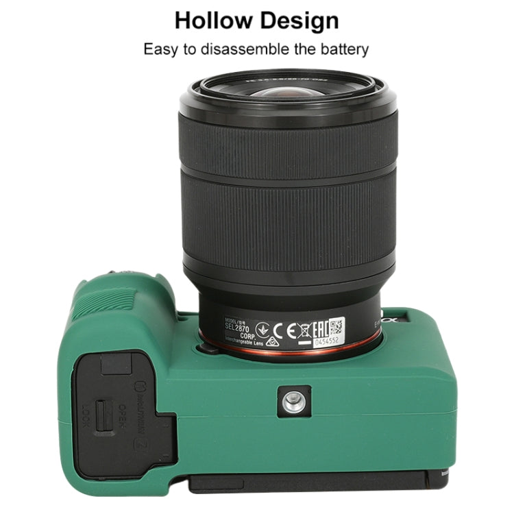 For Sony ILCE-7CM2 / A7C II / A7CR Glossy Soft Silicone Protective Case(Green)