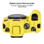 For Canon EOS R6 Mark II Litchi Texture Soft Silicone Protective Case(Yellow)