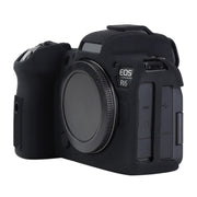 For Canon EOS R6 Mark II Litchi Texture Soft Silicone Protective Case(Black)