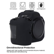 For Canon EOS R6 Mark II Litchi Texture Soft Silicone Protective Case(Black)