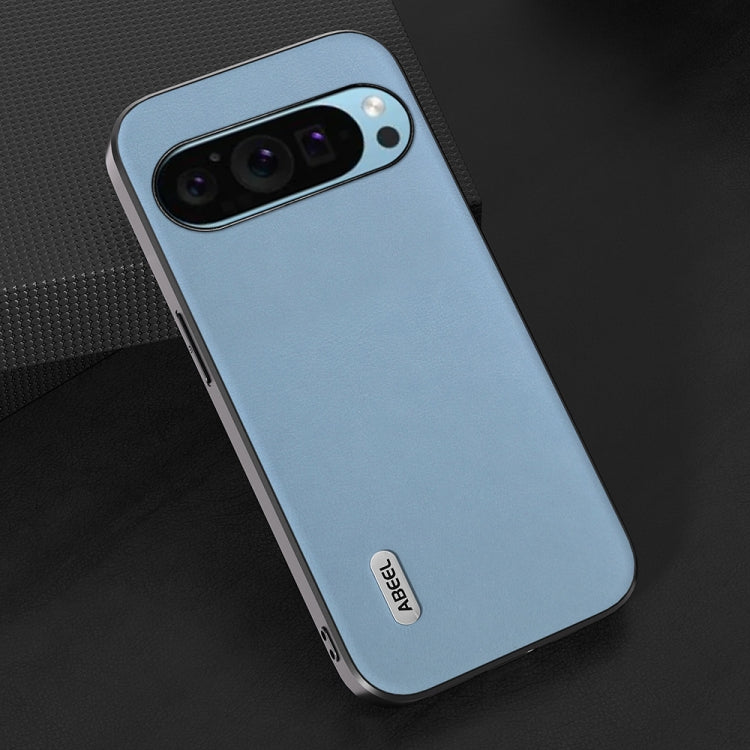 For Google Pixel 9 ABEEL Arashi Texture PU Phone Case(Curtain Blue)