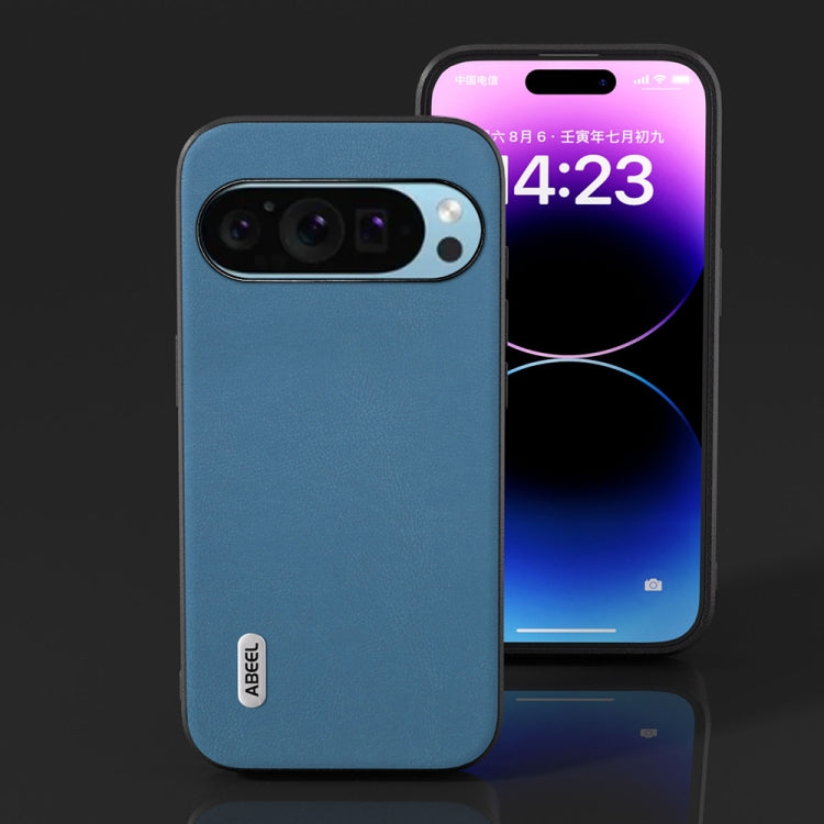 For Google Pixel 9 ABEEL Arashi Texture PU Phone Case(Sky Blue)