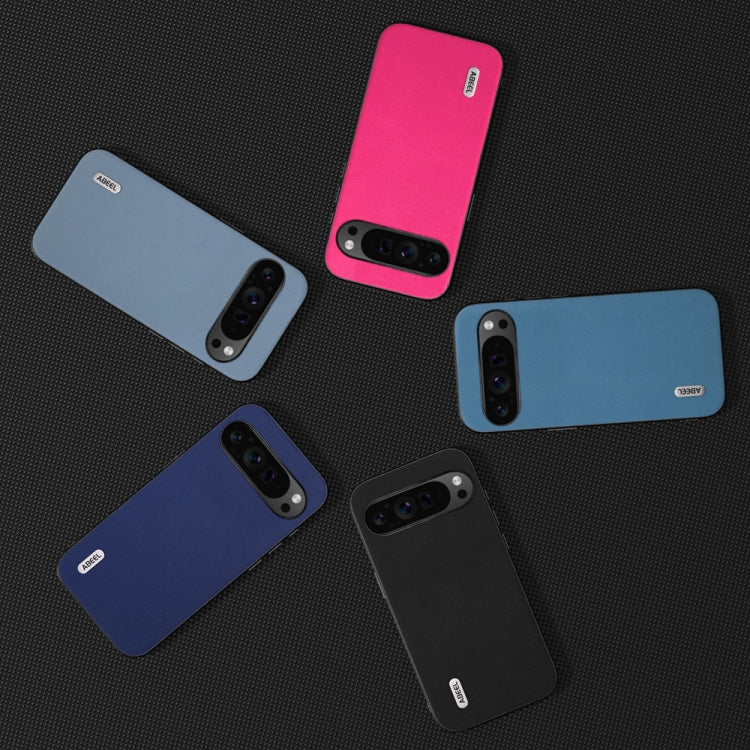For Google Pixel 9 Pro ABEEL Arashi Texture PU Phone Case(Curtain Blue)