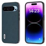 For Google Pixel 9 ABEEL Genuine Leather + PC Litchi Texture Phone Case(Green)