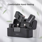 For DJI Mic 2 Sunnylife BHT772 Charging Case Wireless Mic Soft Scratch-proof Protective Cover(Black)