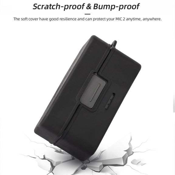 For DJI Mic 2 Sunnylife BHT772 Charging Case Wireless Mic Soft Scratch-proof Protective Cover(Black)