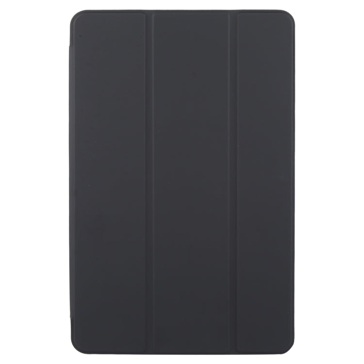 For Huawei MatePad SE 11 2024 Tri-fold Silicone Leather Tablet Case(Black)