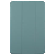 For Huawei MatePad SE 11 2024 Tri-fold Silicone Leather Tablet Case(Dark Green)