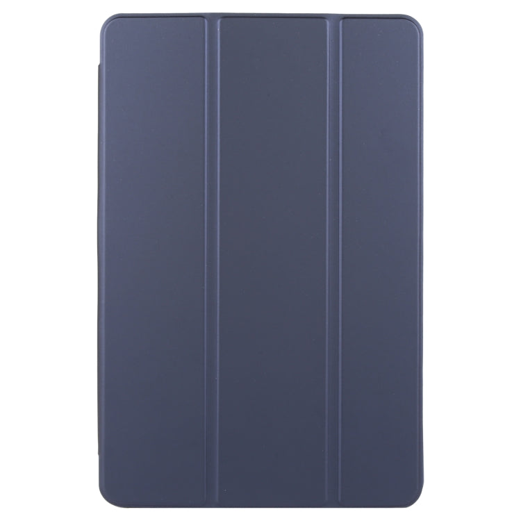 For Huawei MatePad SE 11 2024 Tri-fold Silicone Leather Tablet Case(Dark Blue)