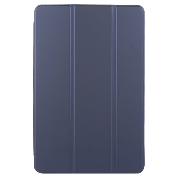 For Huawei MatePad SE 11 2024 Tri-fold Silicone Leather Tablet Case(Dark Blue)