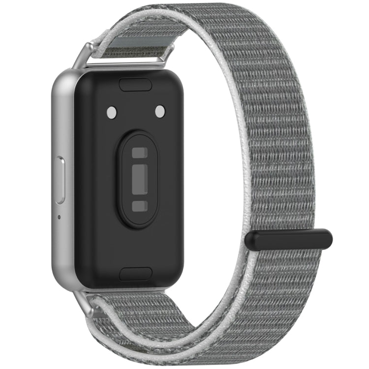 For Samsung Galaxy Fit 3 Nylon Loop Hook and Loop Fastener Watch Band(Seashell)