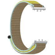 For Samsung Galaxy Fit 3 Nylon Loop Hook and Loop Fastener Watch Band(Camel)