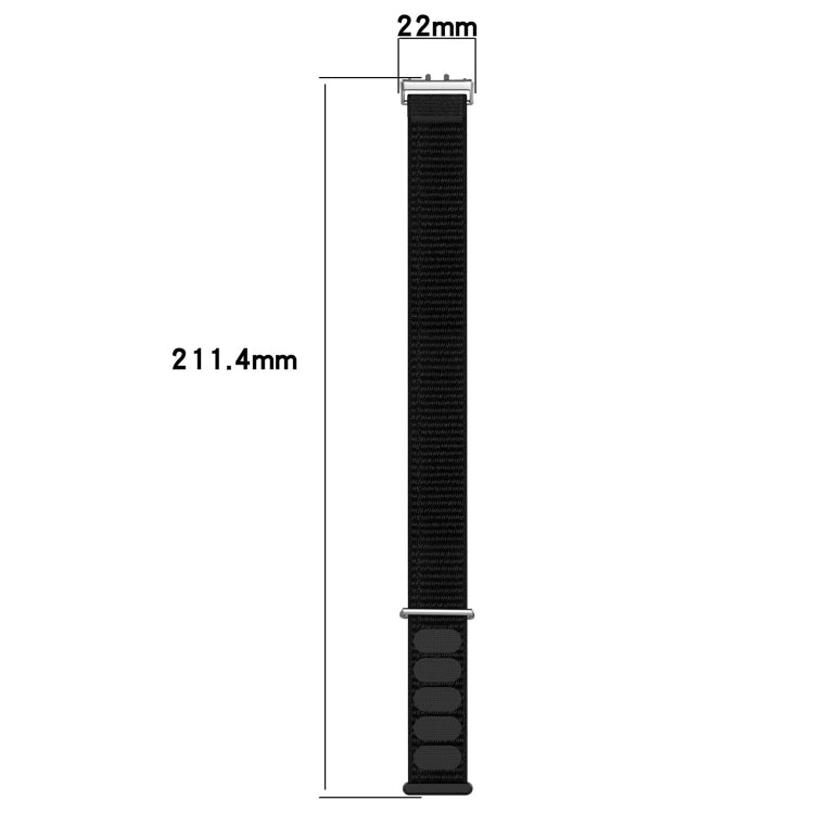 For Samsung Galaxy Fit 3 Nylon Loop Hook and Loop Fastener Watch Band(Camel)