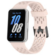 For Samsung Galaxy Fit 3 Hole Style Dual Buckle Silicone Watch Band(Light Pink) - Watch Bands by PMC TechLife | Online Shopping South Africa | PMC TechLife