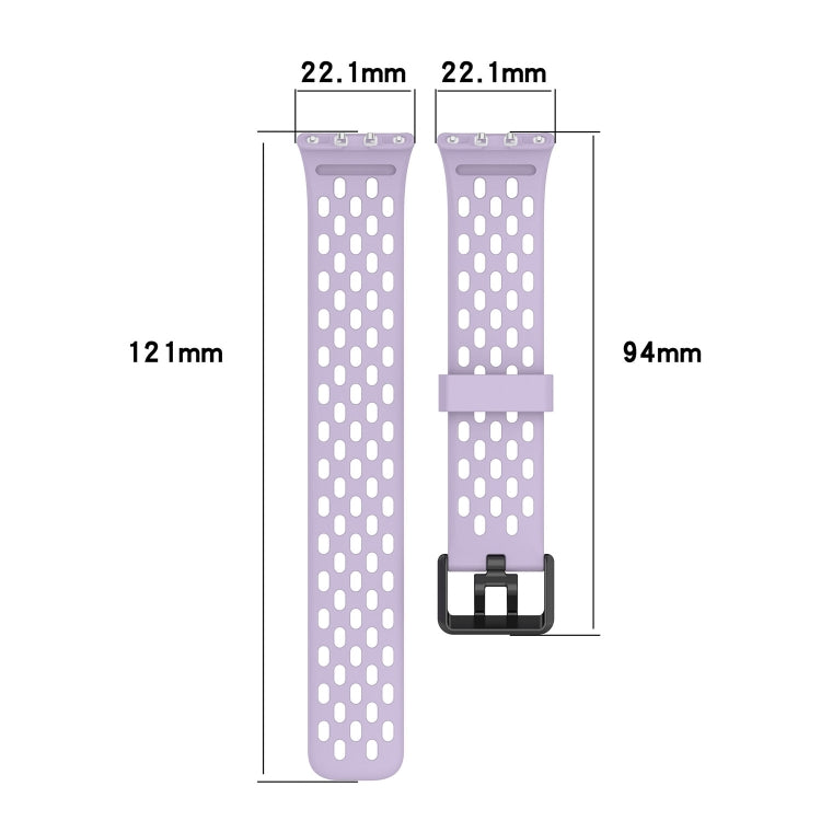 For Samsung Galaxy Fit 3 Hole Style Dual Buckle Silicone Watch Band(Light Grey)