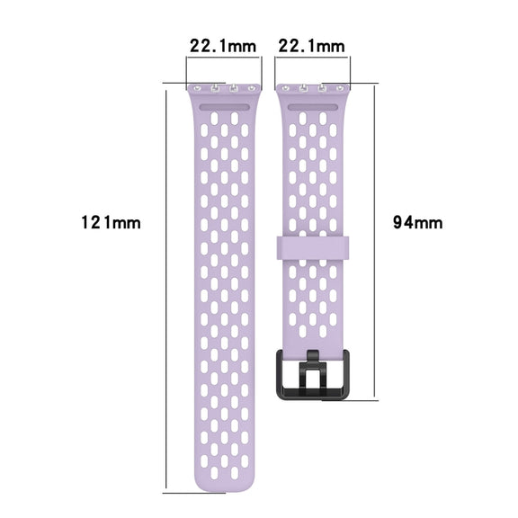 For Samsung Galaxy Fit 3 Hole Style Dual Buckle Silicone Watch Band(Dark Green)