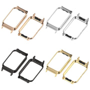 For Samsung Galaxy Fit 3 18mm Metal Frame Watch Protective Case(Rose Gold)