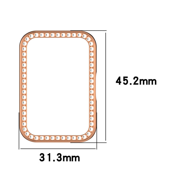 For Samsung Galaxy Fit 3 Diamond Half Pack Hollow PC Watch Protective Case(Rose Gold)