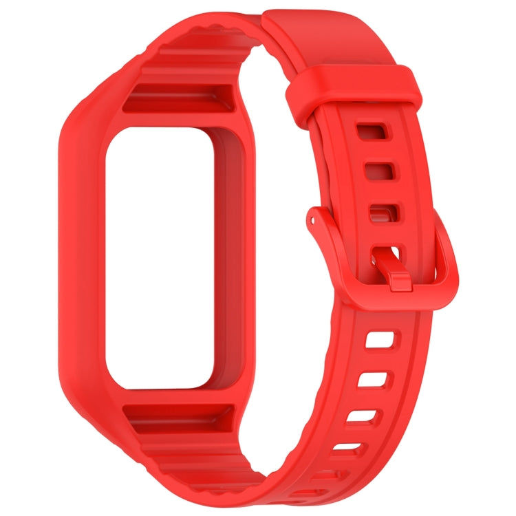 For Honor Band 10 / 9 Armor Integrated Silicone Watch Band(Red)