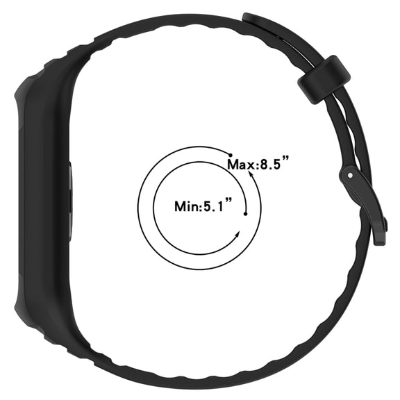 For Honor Band 9 Armor Integrated Silicone Watch Band(Black)