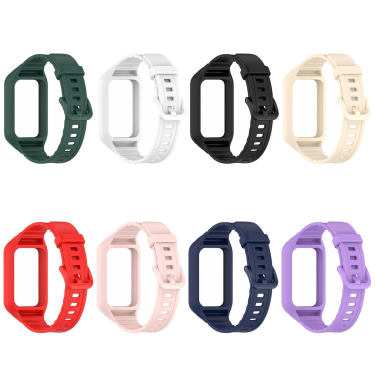 For Honor Band 10 / 9 Armor Integrated Silicone Watch Band(Red)