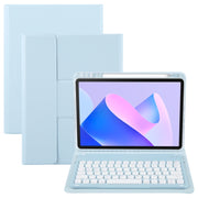 For Huawei MatePad 11 2023 / 2021 Round Button Bluetooth Keyboard Rotatable Holder Leather Case(Sky Blue)