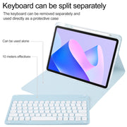 For Huawei MatePad 11 2023 / 2021 Round Button Bluetooth Keyboard Rotatable Holder Leather Case(Sky Blue)