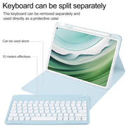 For Huawei MatePad Pro 11 2024 / 2022 Round Button Bluetooth Keyboard Rotatable Holder Leather Case(Sky Blue)
