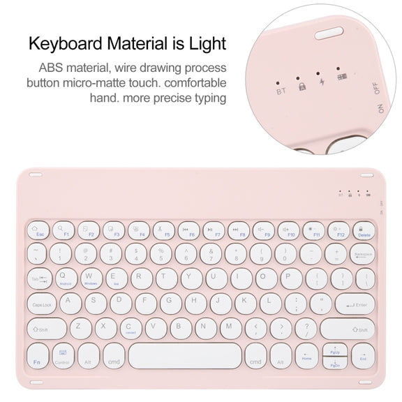 For Huawei MatePad Pro 11 2024 / 2022 Round Button Bluetooth Keyboard Rotatable Holder Leather Case(Rose Gold)