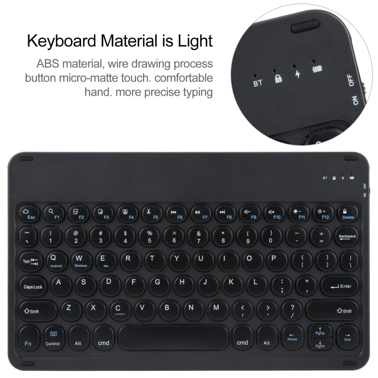 For Huawei MatePad Pro 11 2024 / 2022 Round Button Bluetooth Keyboard Rotatable Holder Leather Case(Black)