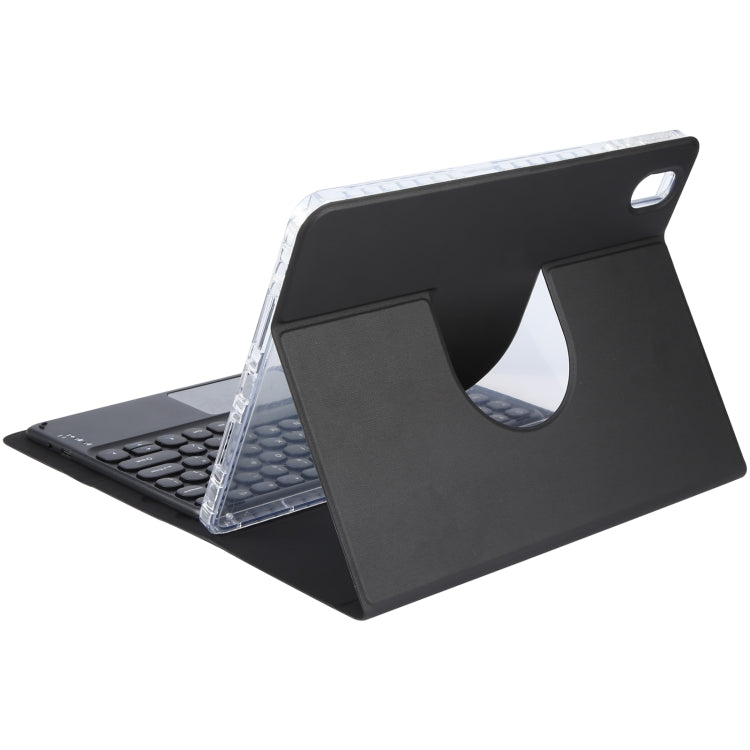 For Huawei MatePad Pro 11 2024 / 2022 Round Button Bluetooth Keyboard Rotatable Holder Leather Case with Touchpad(Black)