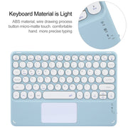 For Huawei MatePad Air 11.5 Round Button Bluetooth Keyboard Rotatable Holder Leather Case with Touchpad(Sky Blue)
