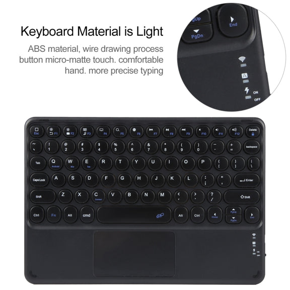 For Huawei MatePad 11 2023 / 2021 Round Button Bluetooth Keyboard Rotatable Holder Leather Case with Touchpad(Black)