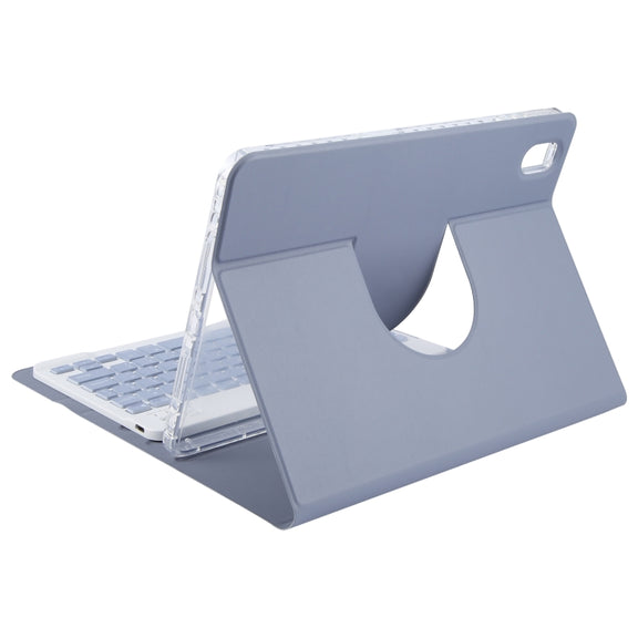 For Huawei MatePad Air 11.5 Square Button Bluetooth Keyboard Rotatable Holder Leather Case(Lavender Purple)