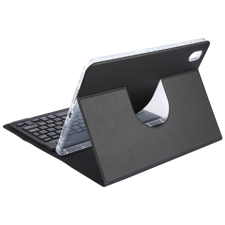 For Huawei MatePad Air 11.5 Square Button Bluetooth Keyboard Rotatable Holder Leather Case(Black)