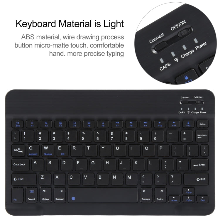 For Huawei MatePad Air 11.5 Square Button Bluetooth Keyboard Rotatable Holder Leather Case(Black)