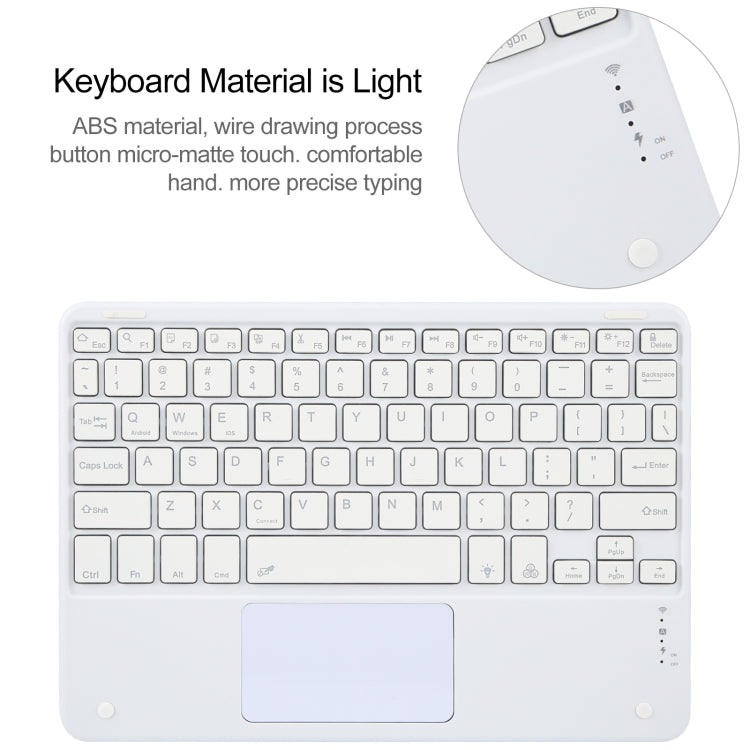 For Huawei MatePad Air 11.5 Square Button Bluetooth Keyboard Rotatable Holder Leather Case with Touchpad(Sky Blue)
