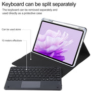 For Huawei MatePad Air 11.5 Square Button Bluetooth Keyboard Rotatable Holder Leather Case with Touchpad(Black)