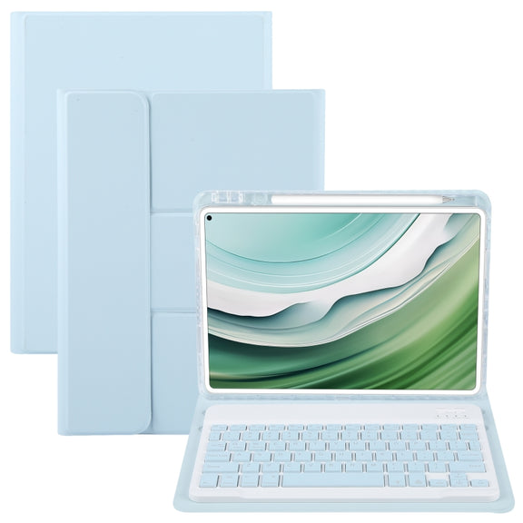 For Huawei MatePad Pro 11 2024 / 2022 Square Button Backlight Bluetooth Keyboard Rotatable Holder Leather Case(Sky Blue)