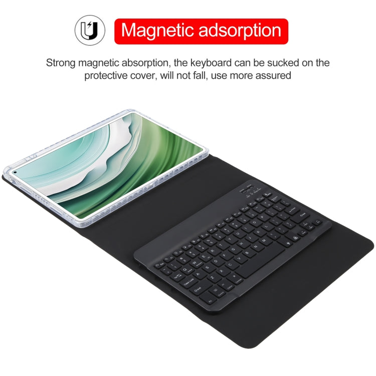 For Huawei MatePad Pro 11 2024 / 2022 Square Button Backlight Bluetooth Keyboard Rotatable Holder Leather Case(Black)