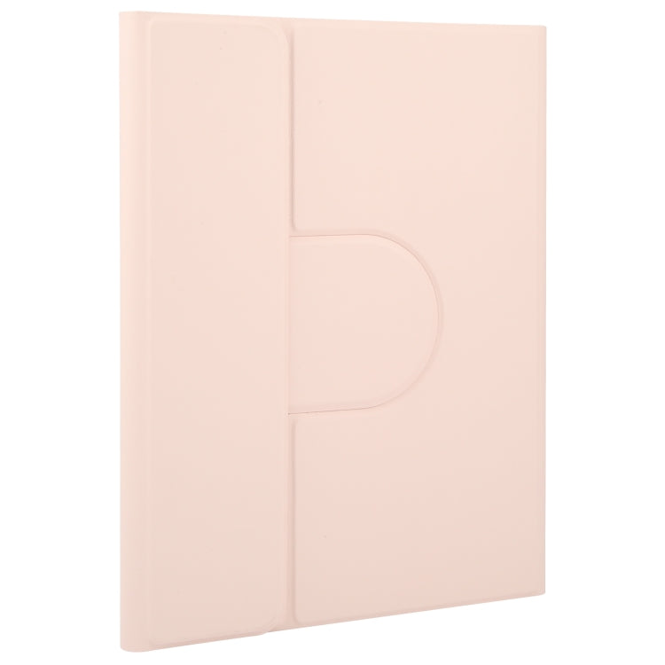 For Xiaomi Pad 6 Round Button Bluetooth Keyboard Rotatable Holder Leather Case(Rose Gold)