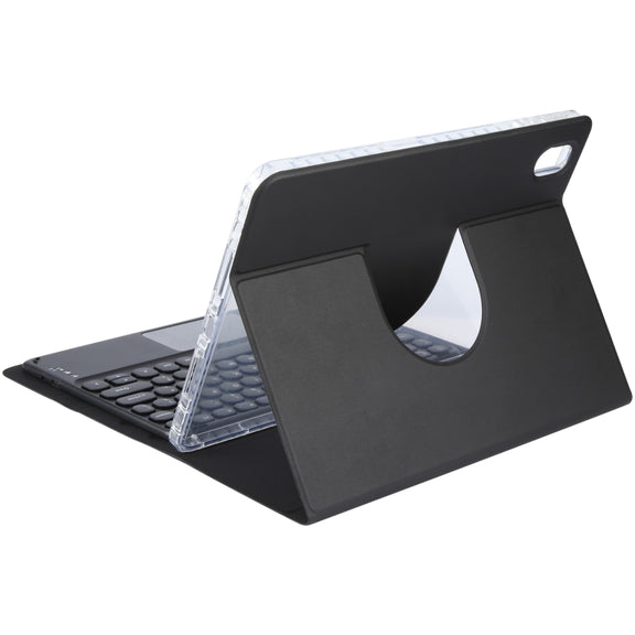 For Xiaomi Pad 6 Round Button Bluetooth Keyboard Rotatable Holder Leather Case with Touchpad(Black)