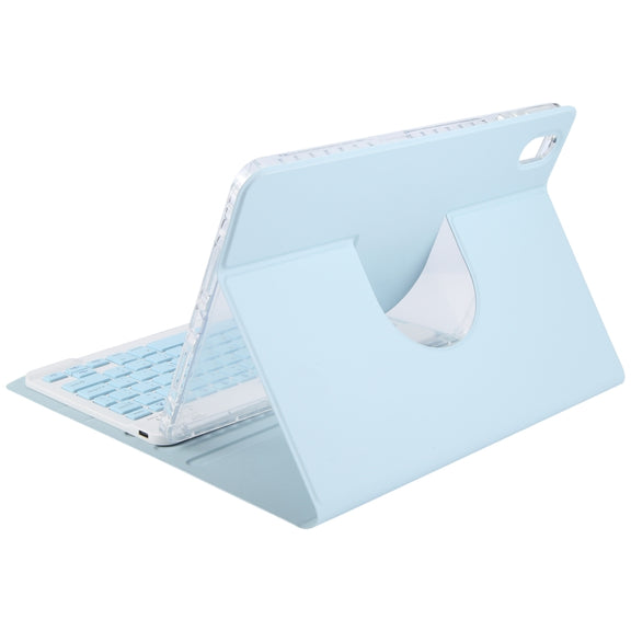 For Xiaomi Pad 6 Square Button Bluetooth Keyboard Rotatable Holder Leather Case(Sky Blue)