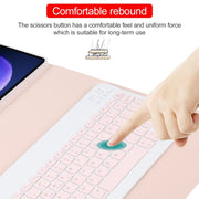 For Xiaomi Pad 6 Square Button Bluetooth Keyboard Rotatable Holder Leather Case(Rose Gold)