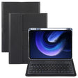 For Xiaomi Pad 6 Square Button Bluetooth Keyboard Rotatable Holder Leather Case(Black) - Others Keyboard by PMC TechLife | Online Shopping South Africa | PMC TechLife