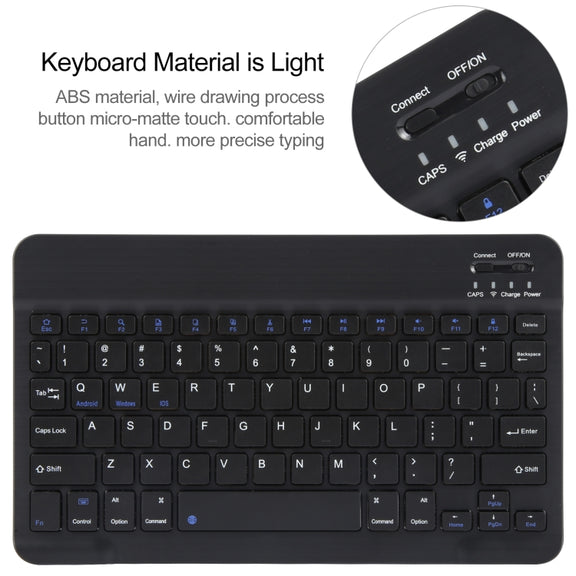 For Xiaomi Pad 6 Square Button Bluetooth Keyboard Rotatable Holder Leather Case(Black)