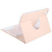 For Xiaomi Pad 6 Square Button Bluetooth Keyboard Rotatable Holder Leather Case with Touchpad(Rose Gold)