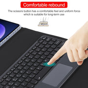 For Xiaomi Pad 6 Square Button Bluetooth Keyboard Rotatable Holder Leather Case with Touchpad(Black)