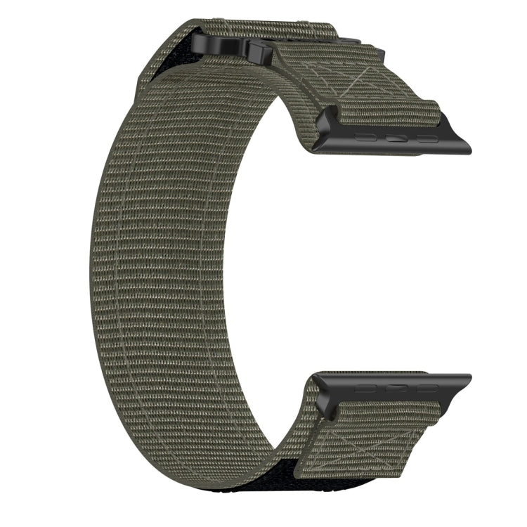 For Apple Watch Series 6 44mm Nylon Hook And Loop Fastener Watch Band(Grey)