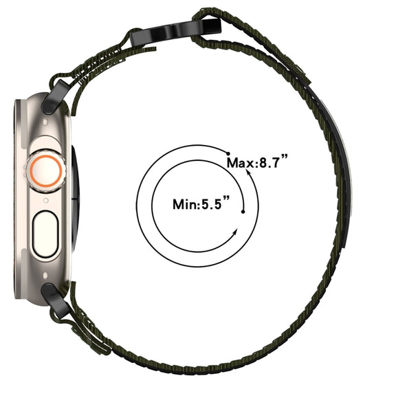 For Apple Watch Series 6 44mm Nylon Hook And Loop Fastener Watch Band(Grey)